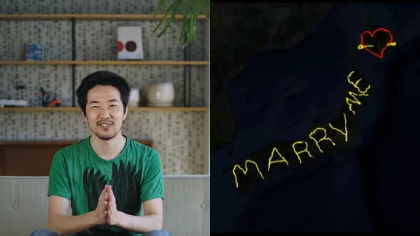 How a Japanese artist set the record for world's largest GPS drawing with  his marriage proposal