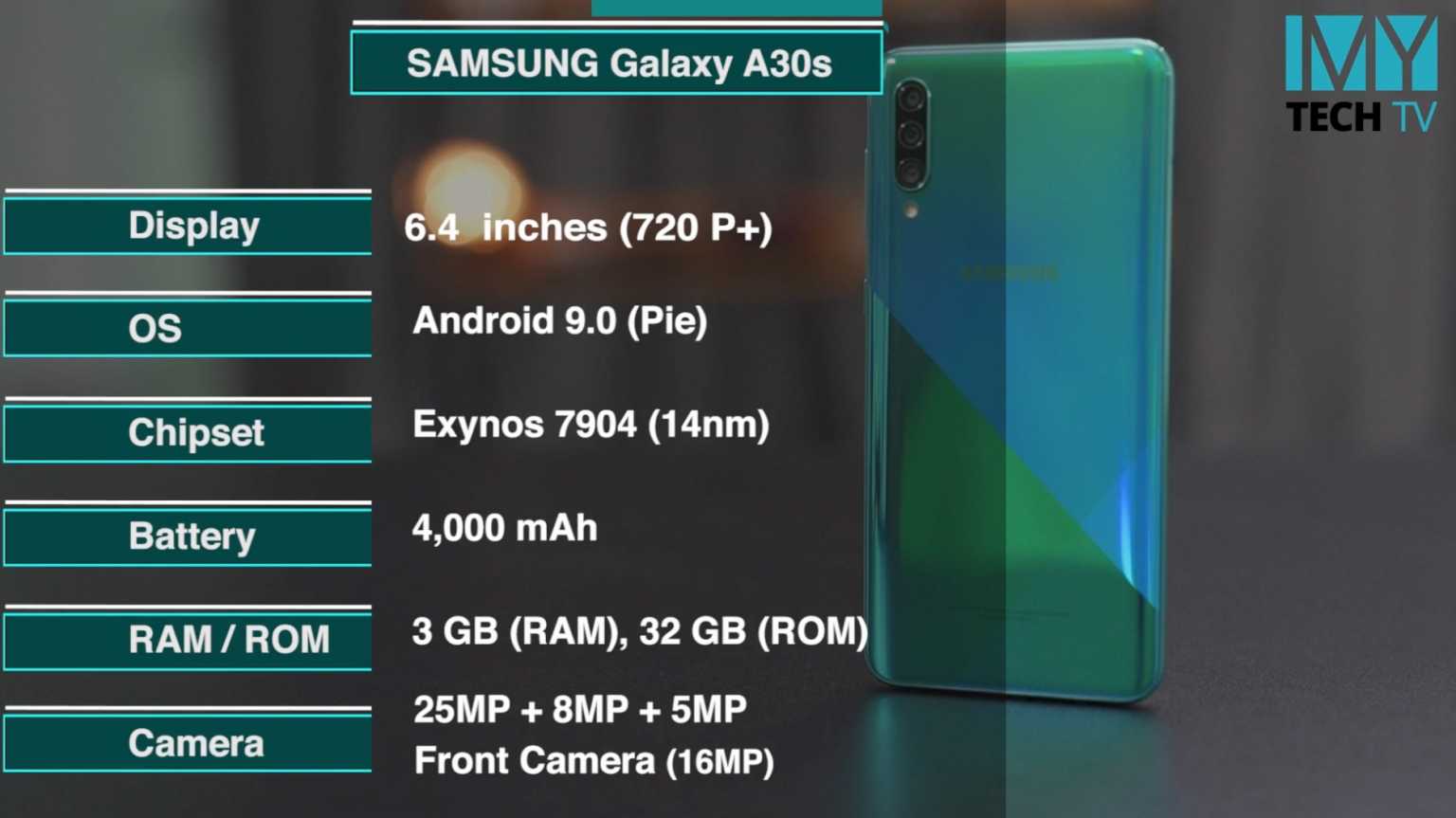 sam a30s specification