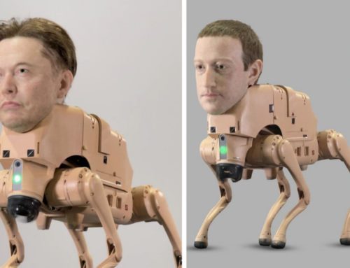 Elon Musk နဲ့ Mark Zuckerberg တို့ရဲ့ မျက်နှာနဲ့ စက်ရုပ်ခွေးတွေ