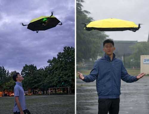 လက်နဲ့ကိုင်စရာမလိုဘဲ နောက်ကနေ အလိုအလျောက်လိုက်ပါမယ့် ထီးပျံ