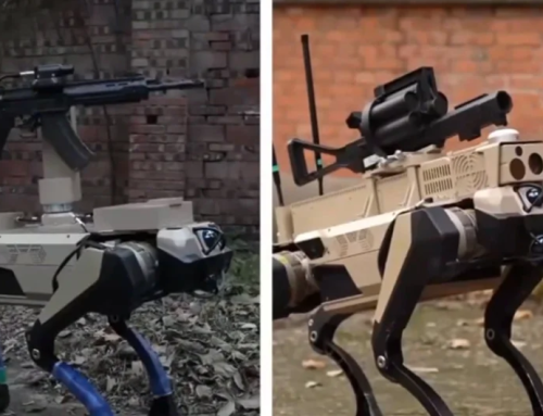 စစ်ပွဲမှာ သုံးနိုင်မယ့် စက်ရုပ် ဝံပုလွေကို တရုတ် ပြသ