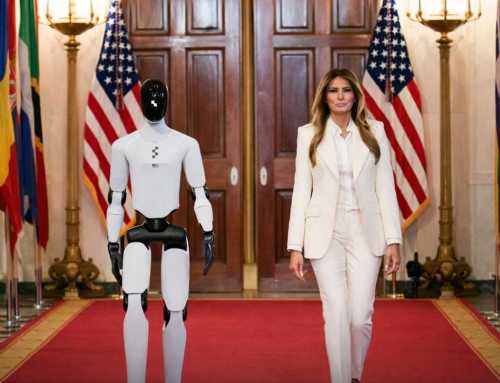 Donald Trump ကတော် Melania Trump နဲ့အတူ အိမ်ဖြူတော်မှာ ပွဲထွက်လာတဲ့ Figure 03 လူတူစက်ရုပ်