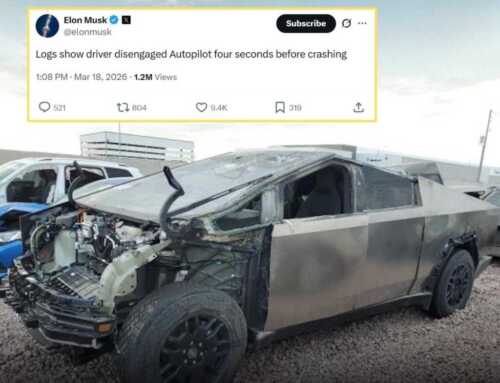 Elon Musk က ကားတိုက်မှု မဖြစ်ခင် ၄ စက္ကန့်အလိုမှာ အလိုအလျှောက်မောင်းစနစ်ကို ပိတ်လိုက်လို့ Tesla Cybertruck တိုက်သွားတာလို့ ဖြေရှင်း