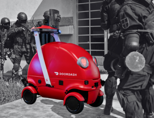 DoorDash စားသောက်ကုန်ပို့ စက်ရုပ်တစ်ရုပ် SWAT ရဲတပ်ဖွဲ့ရဲ့ စစ်ဆင်ရေးနယ်မြေထဲ မှားဝင်သွား